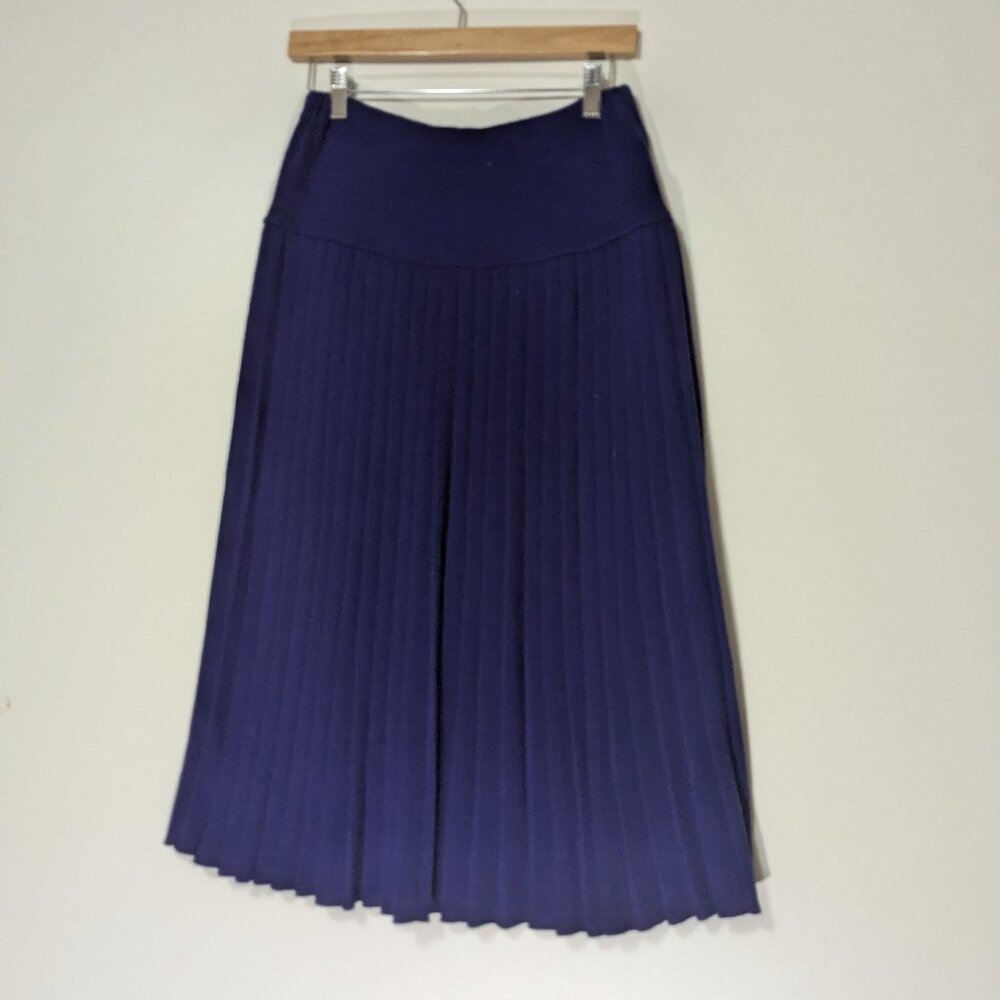 Mixage Knitted Pleated Midi Skirt Purple VINTAGE Size Medium